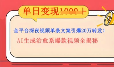 全平台深夜文案新风口：DeepSeek生成百万播放量金句，治愈系内容涨粉速度快4倍-神聪资源精品网-全网资源最全的网站每日分享