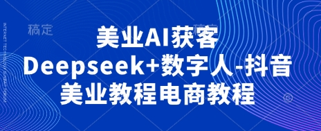 美业AI获客Deepseek+数字人-抖音美业教程电商教程-神聪资源精品网-全网资源最全的网站每日分享