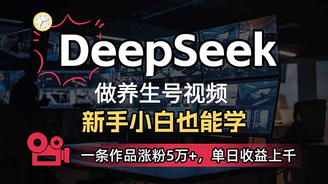 （14199期）小白用DeepSeek做养生号，一条作品涨粉5万+，单日收益上千-神聪资源精品网-全网资源最全的网站每日分享